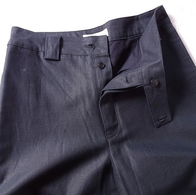 THE HINOKI ザ ヒノキ TH21S-6 オーガニック コットン×リネン チノパンツ 日本製 定価 \31.350 美品 ブラック メンズ (3) 黒 ●r-792_画像3