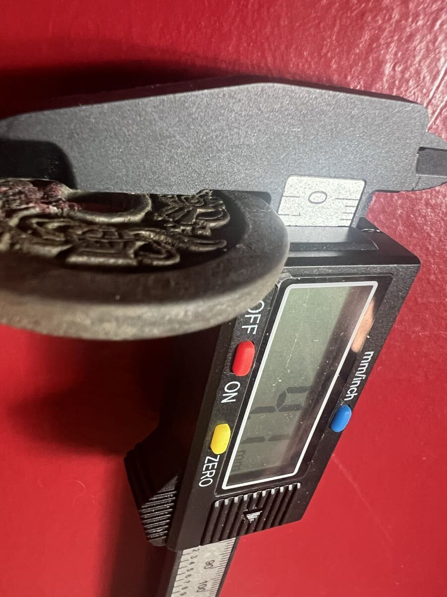 ☆珍品??☆古銭 穴銭 文星高照 布付き 重約33g 長約43.4mm 中国
