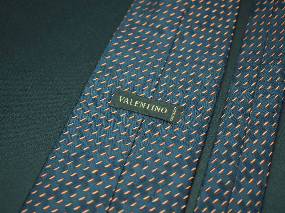  прекрасный товар [VALENTINO Valentino ] F1685 темно-синий orange серия SILK бренд галстук б/у одежда хорошая вещь 