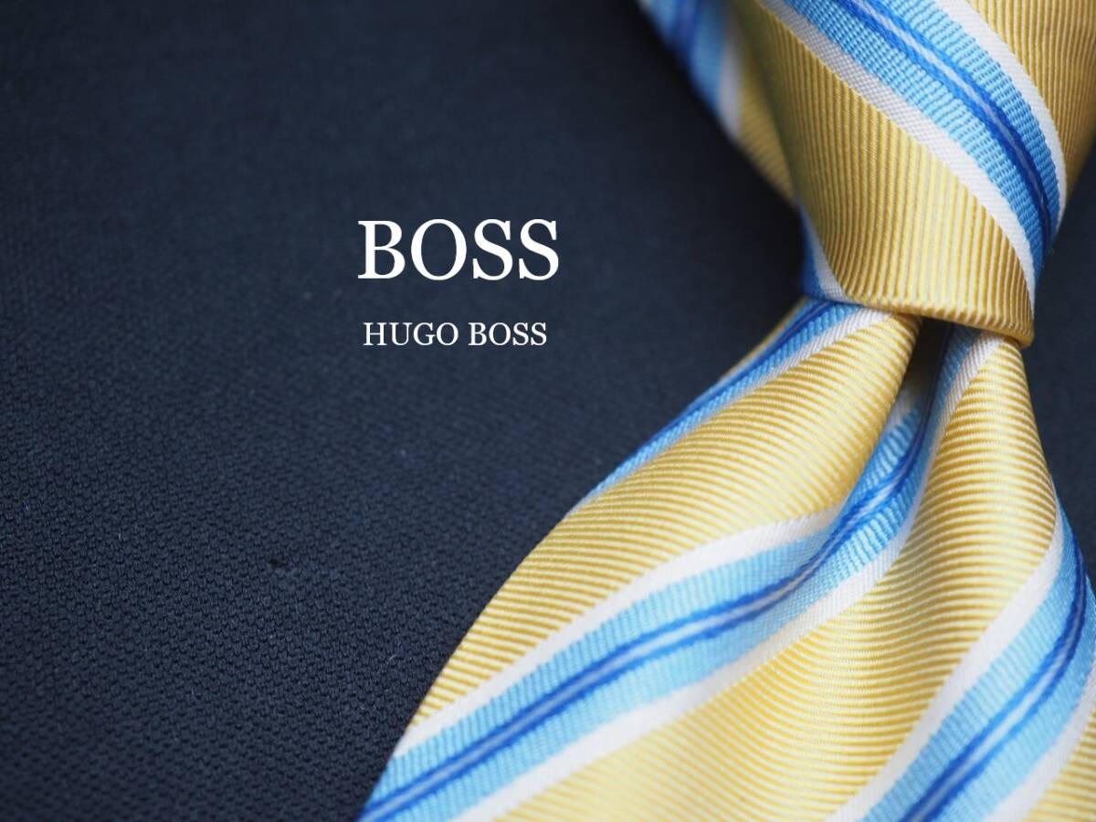 美品【HUGO BOSS ヒューゴ ボス】 F1867 SILK ブランド ネクタイ 古着 良品_画像1