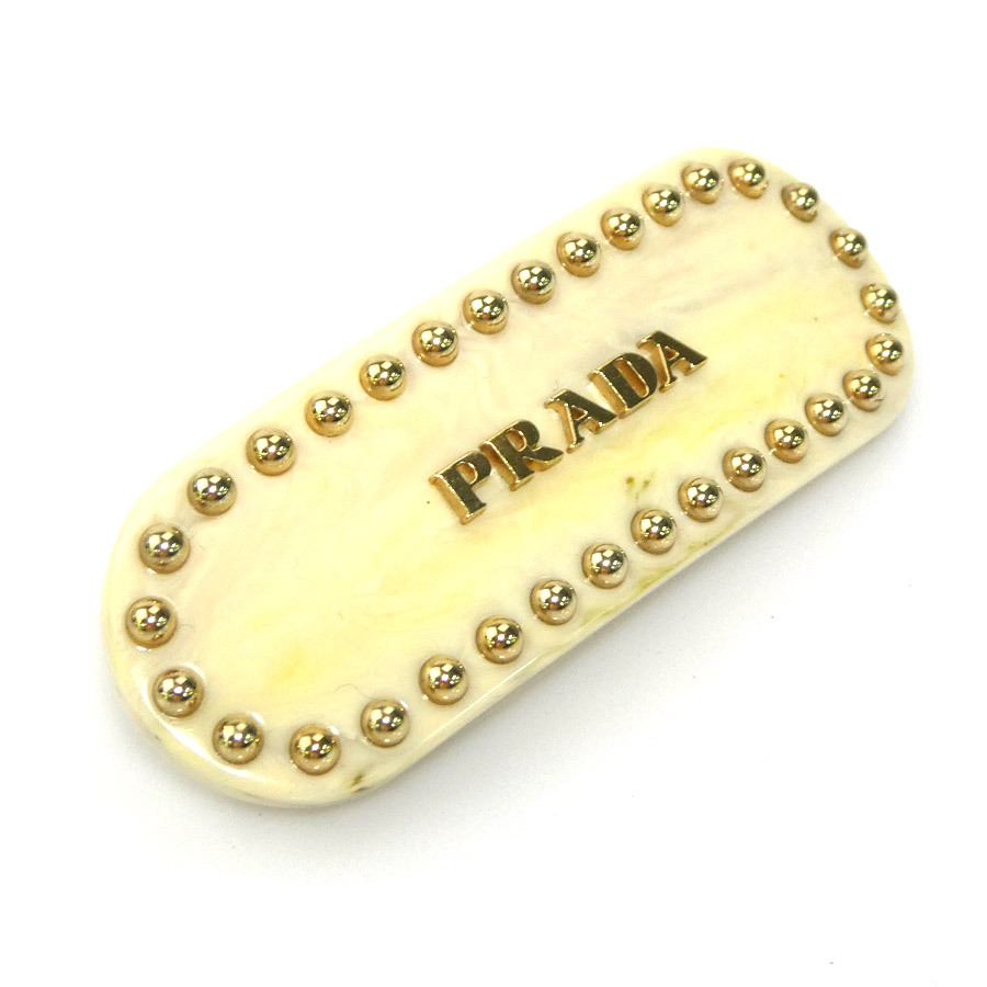 Prada PRADA заколка resin бежевый h31328g