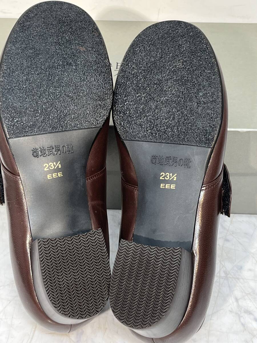 靴　9　★　コンフォートシューズ　★　菊地武男の靴　 23.5cm EEE ブラウン　レディースシューズ　マジックテープ　未使用品_画像5