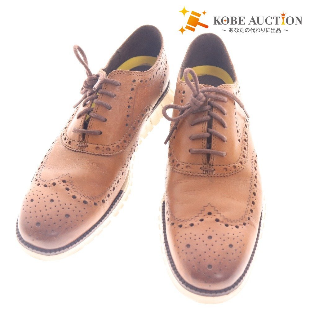 ■ COLE HAAN コールハーン ゼログランド スニーカー C14493 靴 ウイングチップ メンズ 8M 26cm相当 ブラウン_画像1