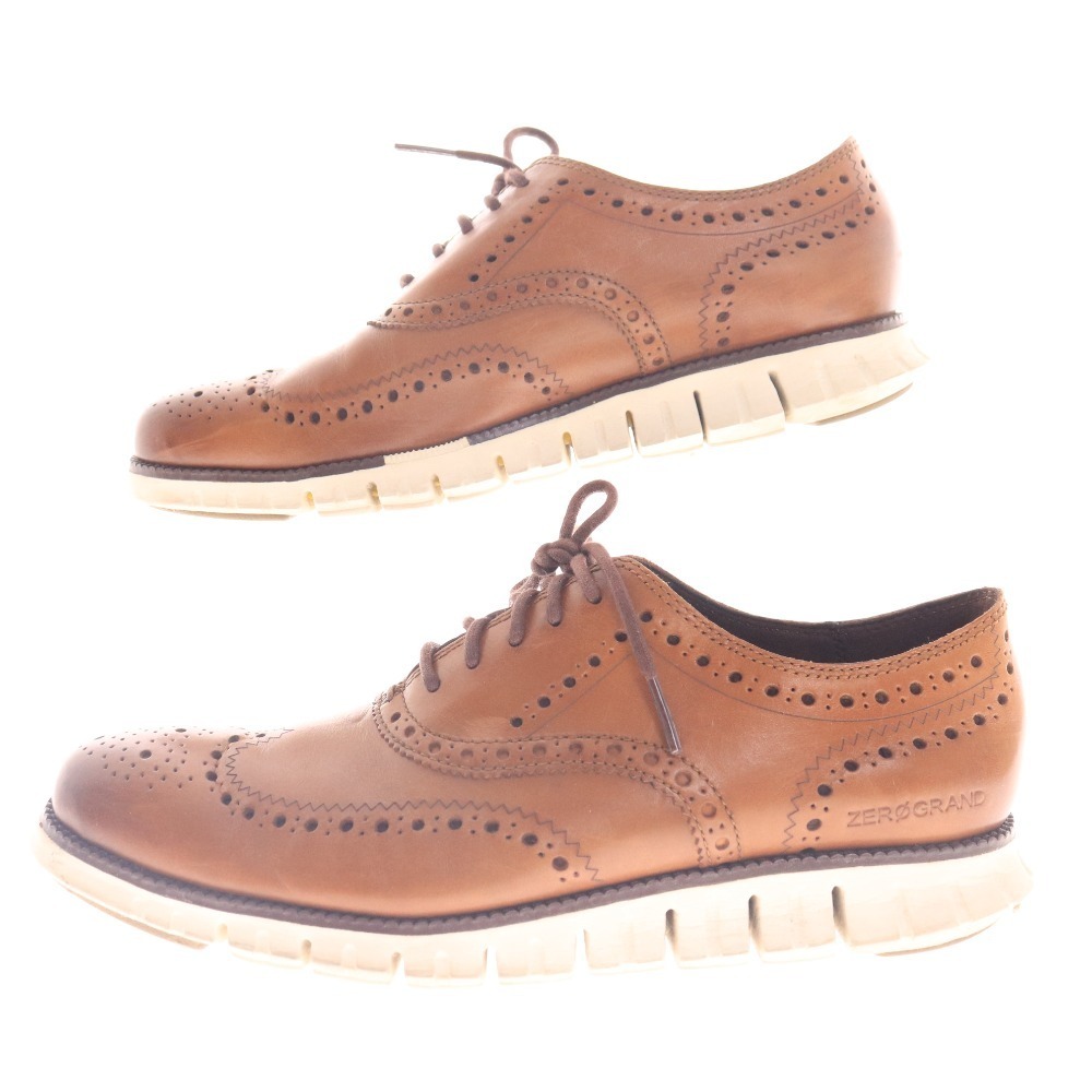 ■ COLE HAAN コールハーン ゼログランド スニーカー C14493 靴 ウイングチップ メンズ 8M 26cm相当 ブラウン_画像2