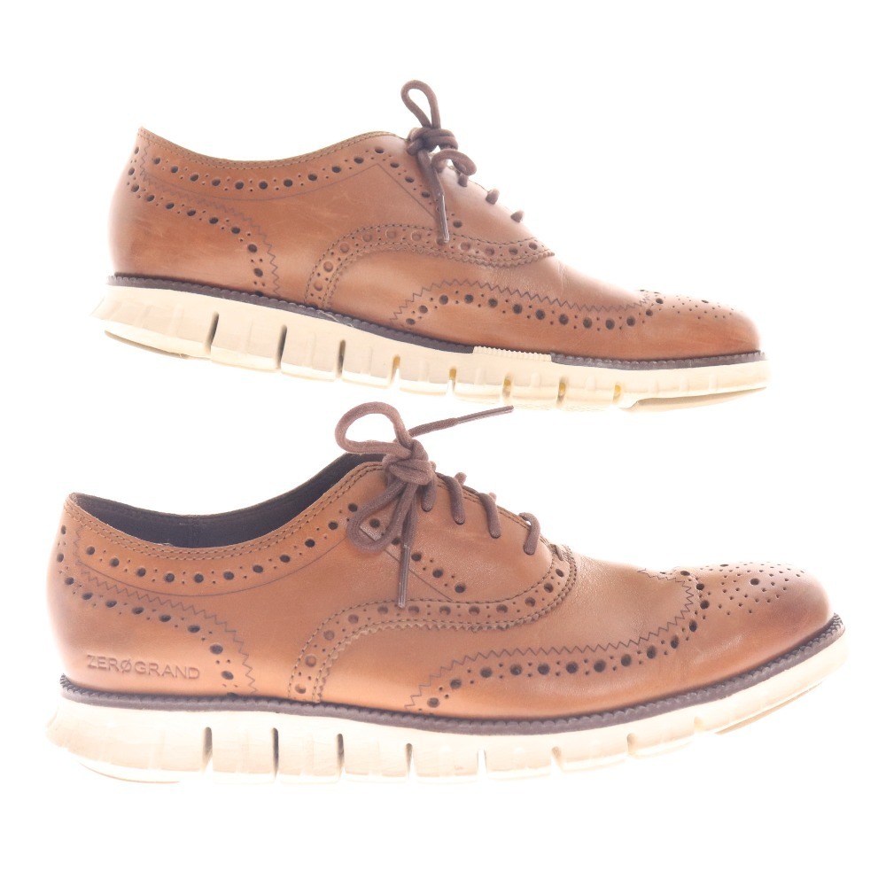 ■ COLE HAAN コールハーン ゼログランド スニーカー C14493 靴 ウイングチップ メンズ 8M 26cm相当 ブラウン_画像3