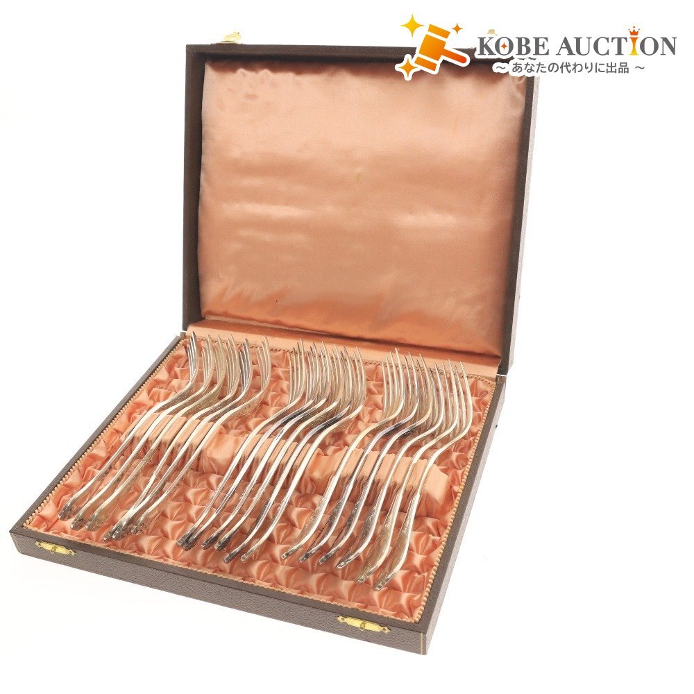 ■ クリストフル マルリー フォーク 18点セット まとめ売り カトラリー 銀メッキ シルバーカラー 箱付き_画像1