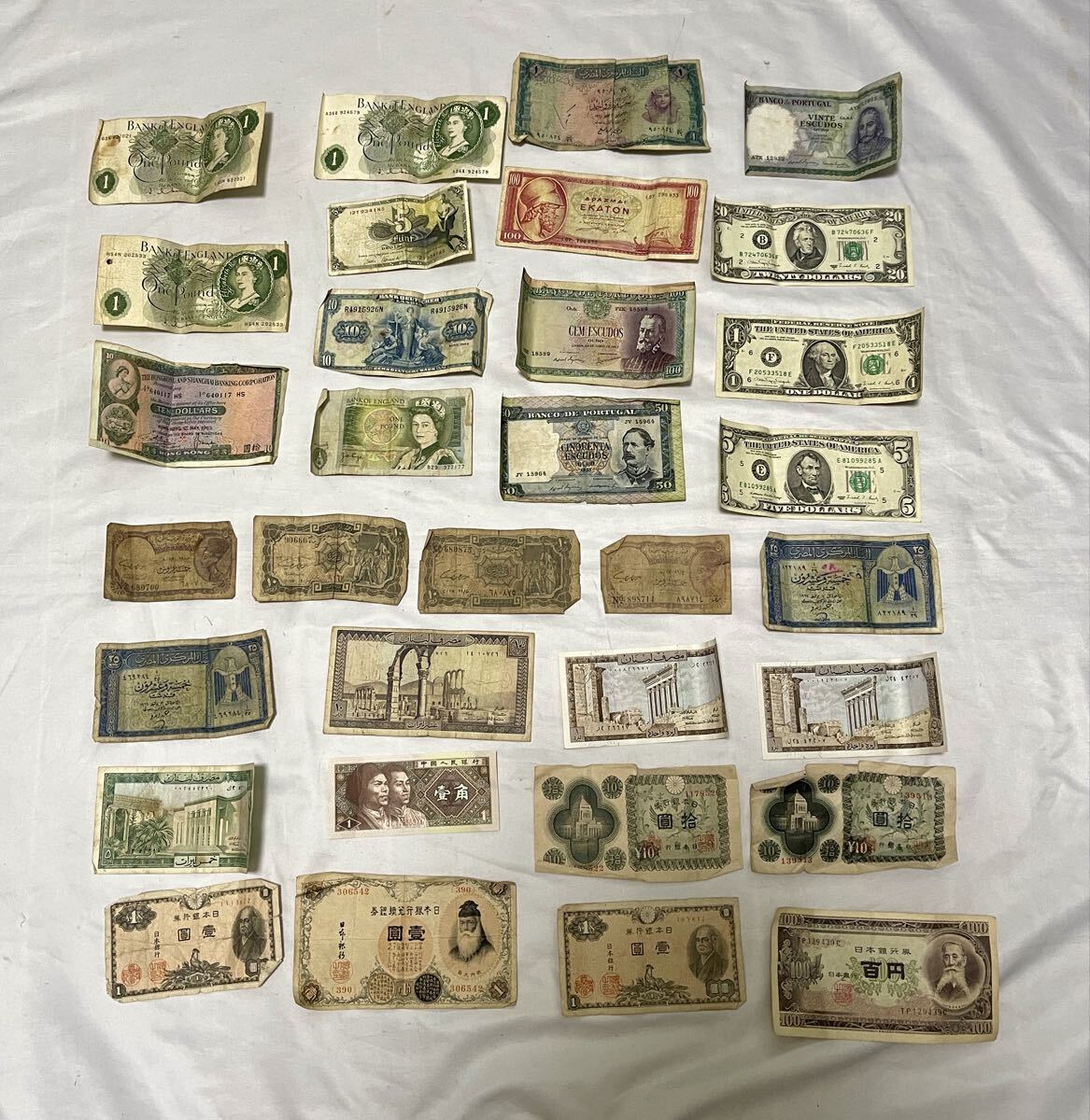 旧紙幣 古紙幣 まとめ売り 1円〜① 【送料230円】 古紙幣 旧紙幣 古札 紙幣 外国 旧札 日本