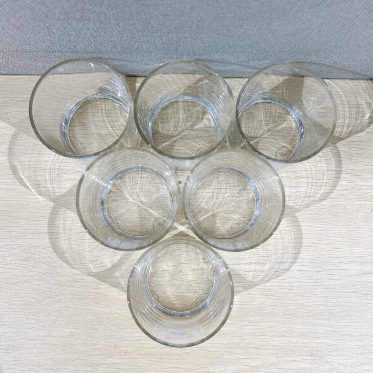 ★【未使用/保管品】白岳 ロックグラス 6客 酒器 居酒屋 飲食店 口徑7.5cm 高さ8cm