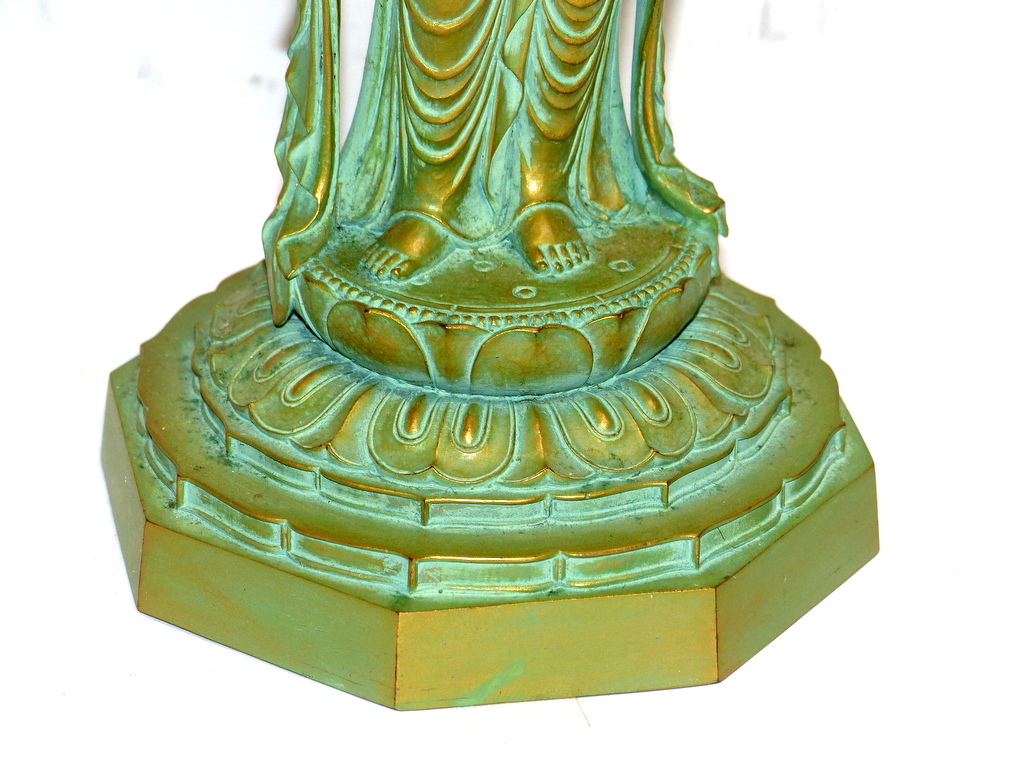 2113】松久宗琳作 瑠璃観音 1000体製作 ブロンズ彫刻 証明付