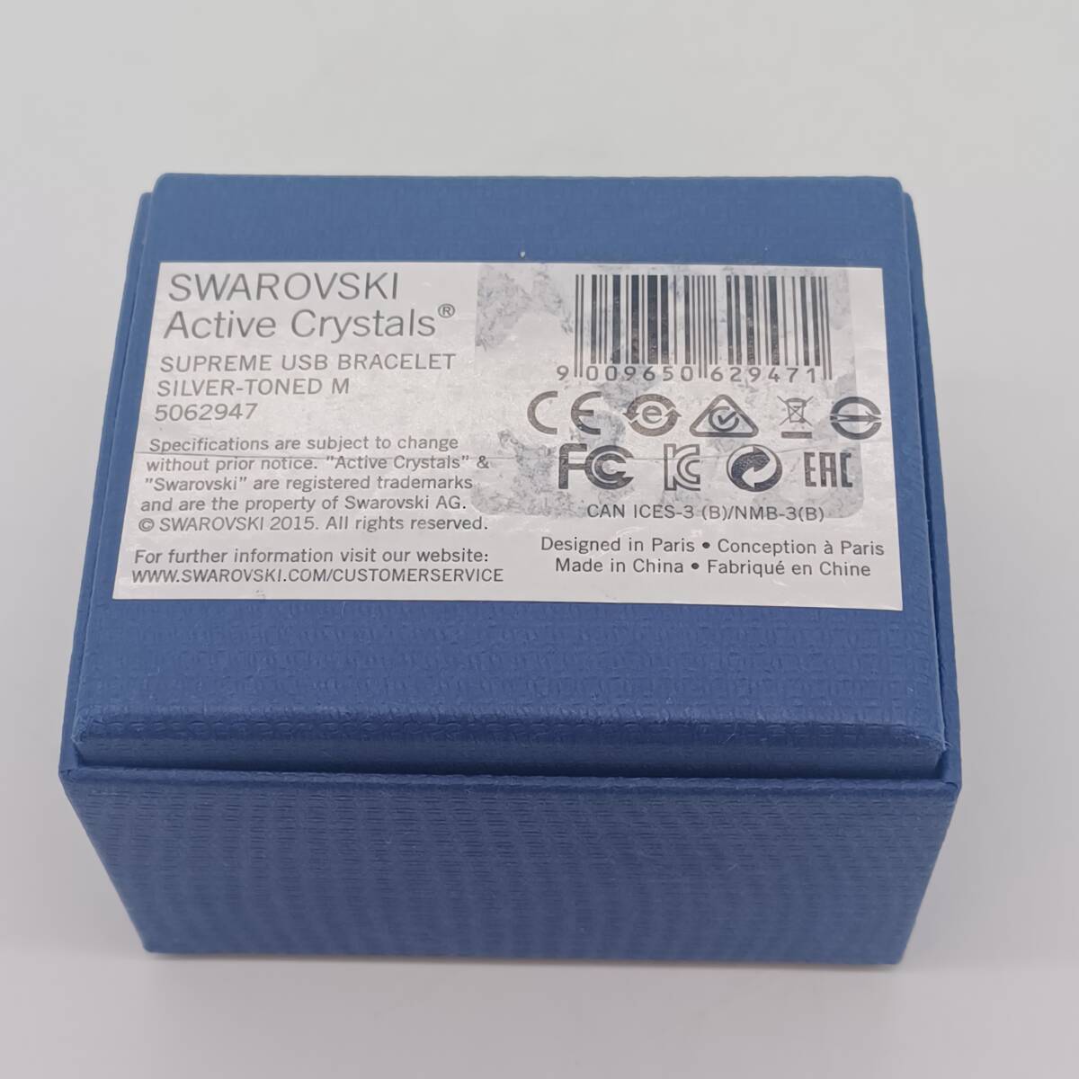 S9803* [ не использовался товар ]SWAROVSKI Swarovski активный crystal USB браслет Silverstone USB2.0 8GB натуральная кожа 