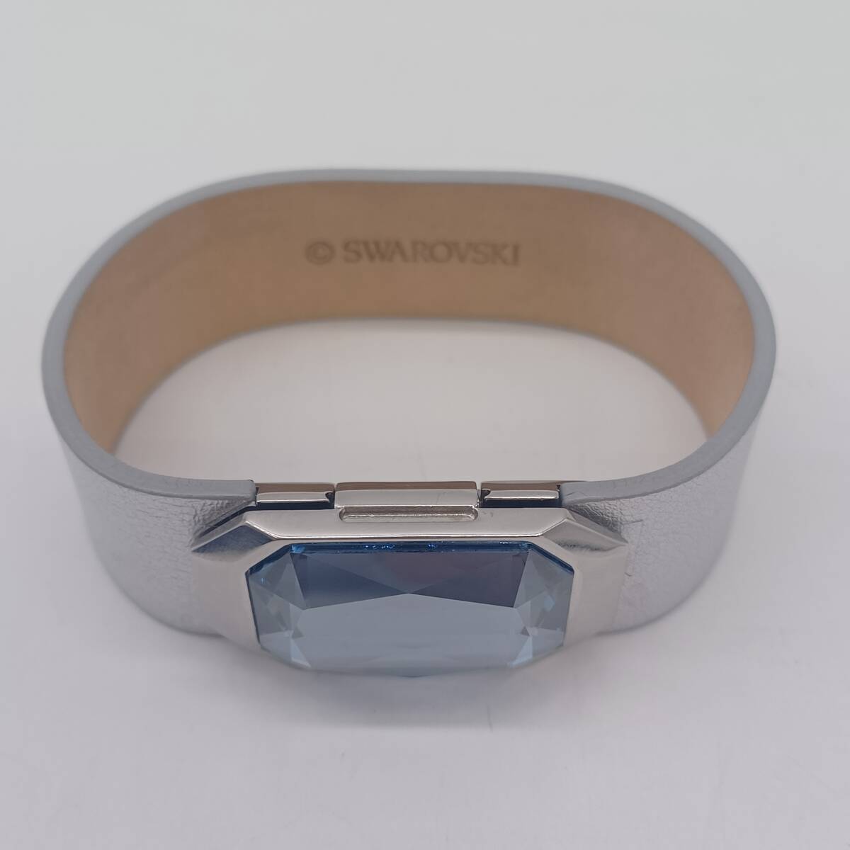 S9803* [ не использовался товар ]SWAROVSKI Swarovski активный crystal USB браслет Silverstone USB2.0 8GB натуральная кожа 