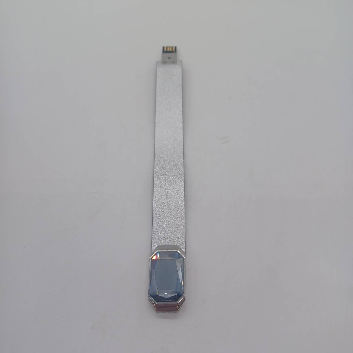 S9803* [ не использовался товар ]SWAROVSKI Swarovski активный crystal USB браслет Silverstone USB2.0 8GB натуральная кожа 