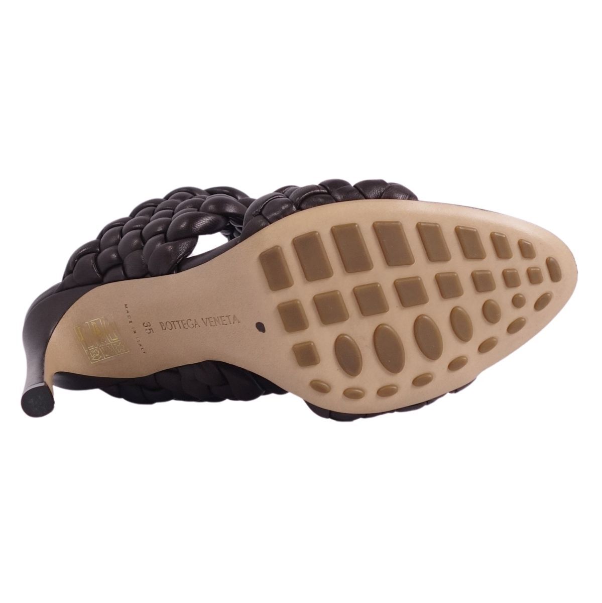  не использовался Bottega Veneta BOTTEGA VENETA сандалии сетка кожа каблук женский 35(22cm соответствует ) Brown ce07ed-rm20e32834