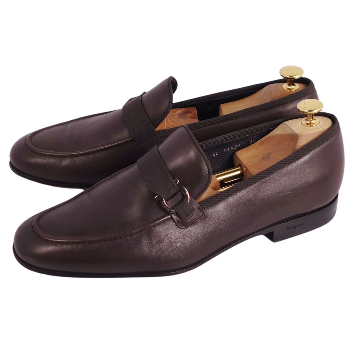  прекрасный товар Salvatore Ferragamo Salvatore Ferragamo Loafer мокасины gun chi-ni металлические принадлежности обувь обувь 8.5EEE(26.5cm) ce08mt-rm20f13539