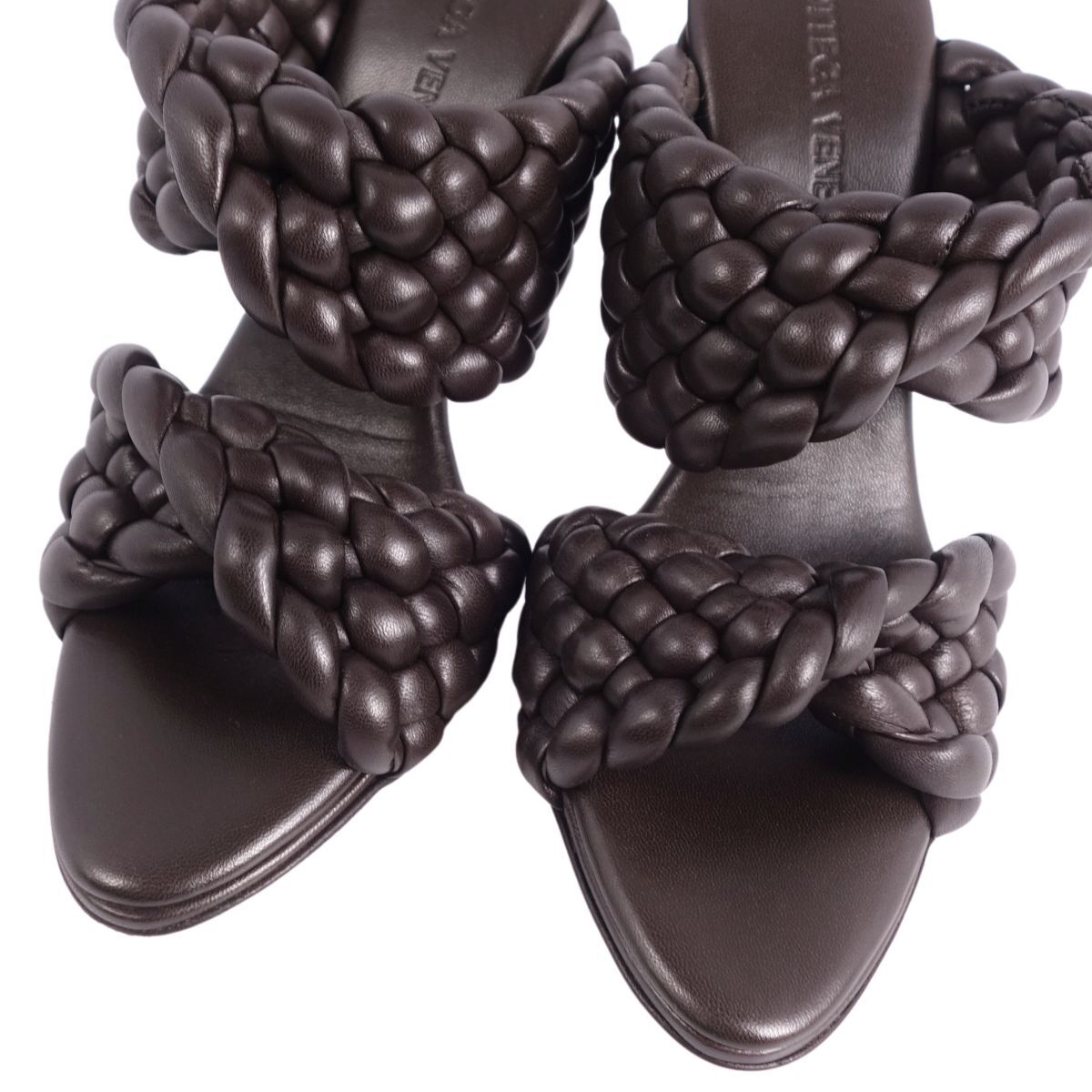  не использовался Bottega Veneta BOTTEGA VENETA сандалии сетка кожа каблук женский 35(22cm соответствует ) Brown ce07ed-rm20e32834