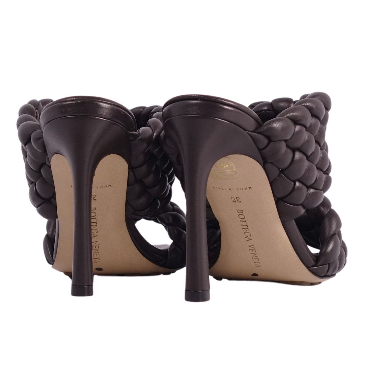  не использовался Bottega Veneta BOTTEGA VENETA сандалии сетка кожа каблук женский 35(22cm соответствует ) Brown ce07ed-rm20e32834