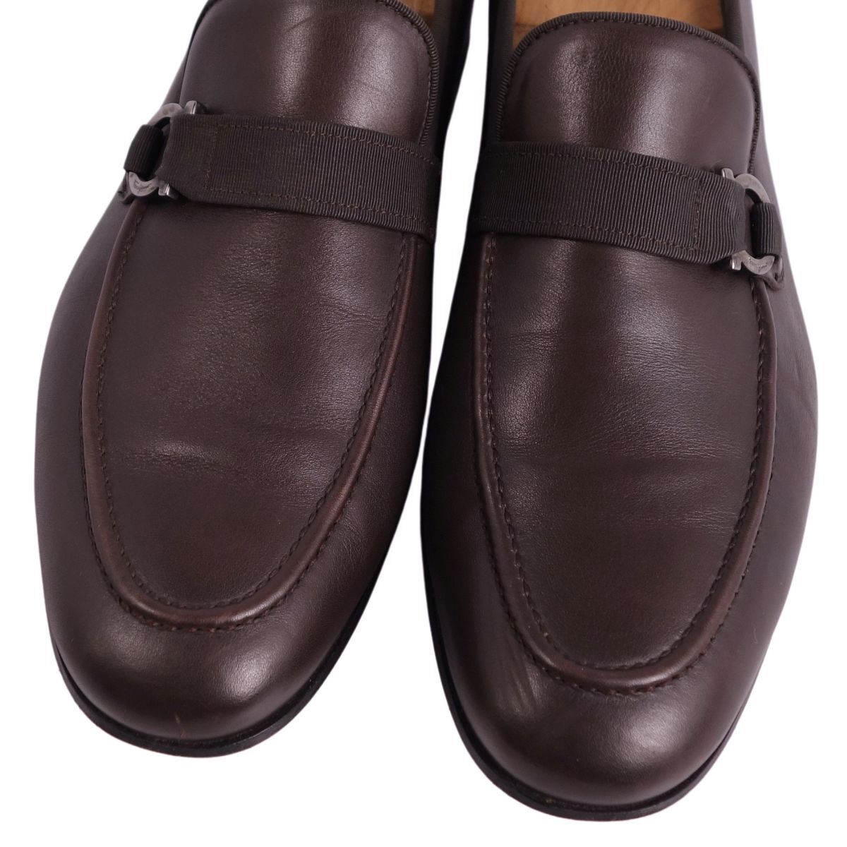  прекрасный товар Salvatore Ferragamo Salvatore Ferragamo Loafer мокасины gun chi-ni металлические принадлежности обувь обувь 8.5EEE(26.5cm) ce08mt-rm20f13539