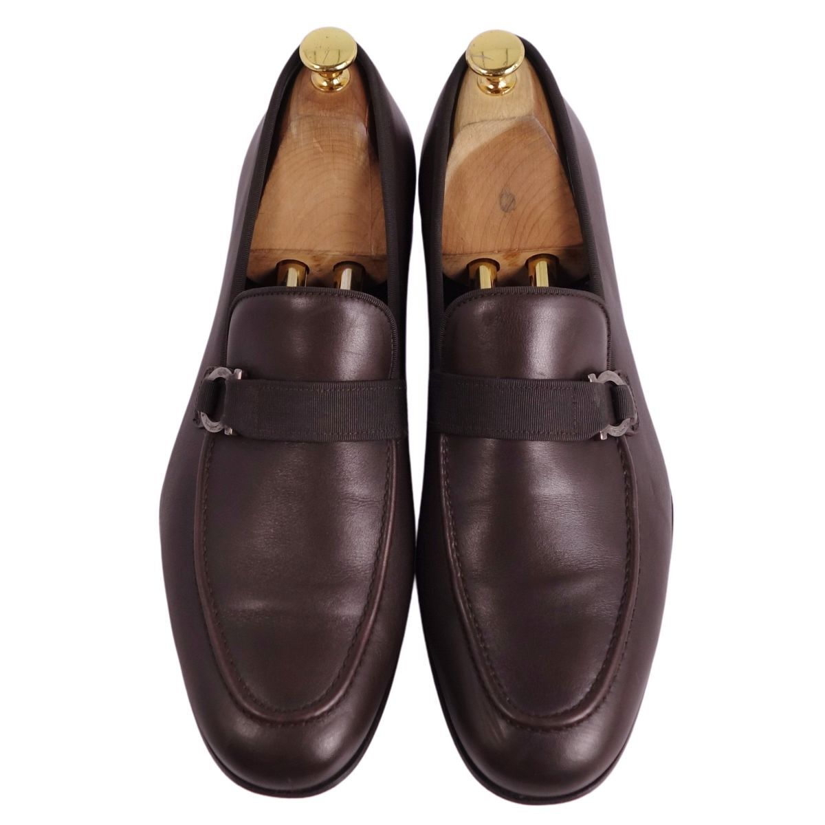  прекрасный товар Salvatore Ferragamo Salvatore Ferragamo Loafer мокасины gun chi-ni металлические принадлежности обувь обувь 8.5EEE(26.5cm) ce08mt-rm20f13539