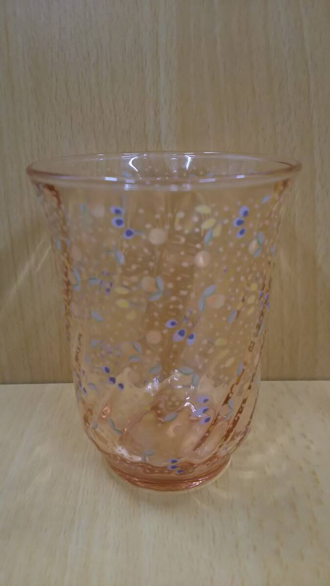 【菊水-445】フェリシモ/DENA/ディーナ/グラス/ピンク/コップ/（yu）_画像1