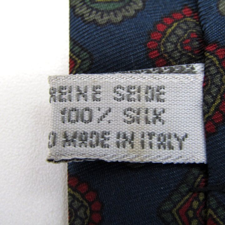 アイグナー ブランド ネクタイ ロゴ 小紋柄 花柄 シルク イタリア製 PO メンズ ネイビー AIGNER_画像5