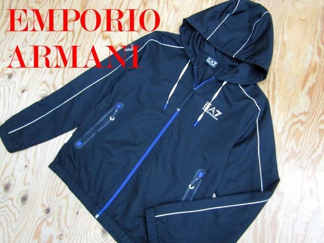 ★エンポリオアルマーニ EMPORIO ARMANI★メンズ ワンポイントプリント フーディジップジャケット★R70810006D_画像1