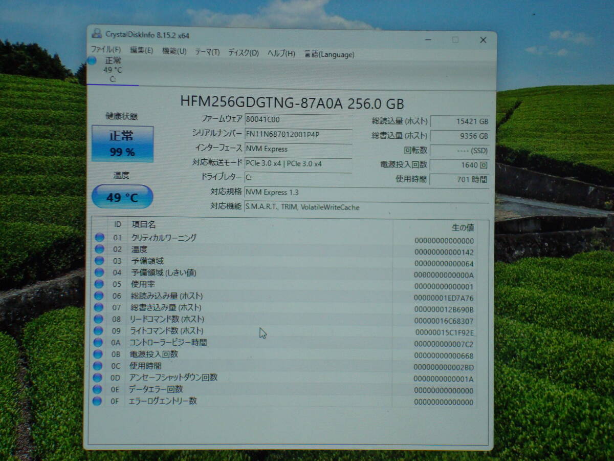 Windows11 Intel第10世代 i5-1035G1 メモリ8GB SSD 256GB Microsoft Surface Go Model:1943 12.4インチタッチ 美品 送料無料_画像4