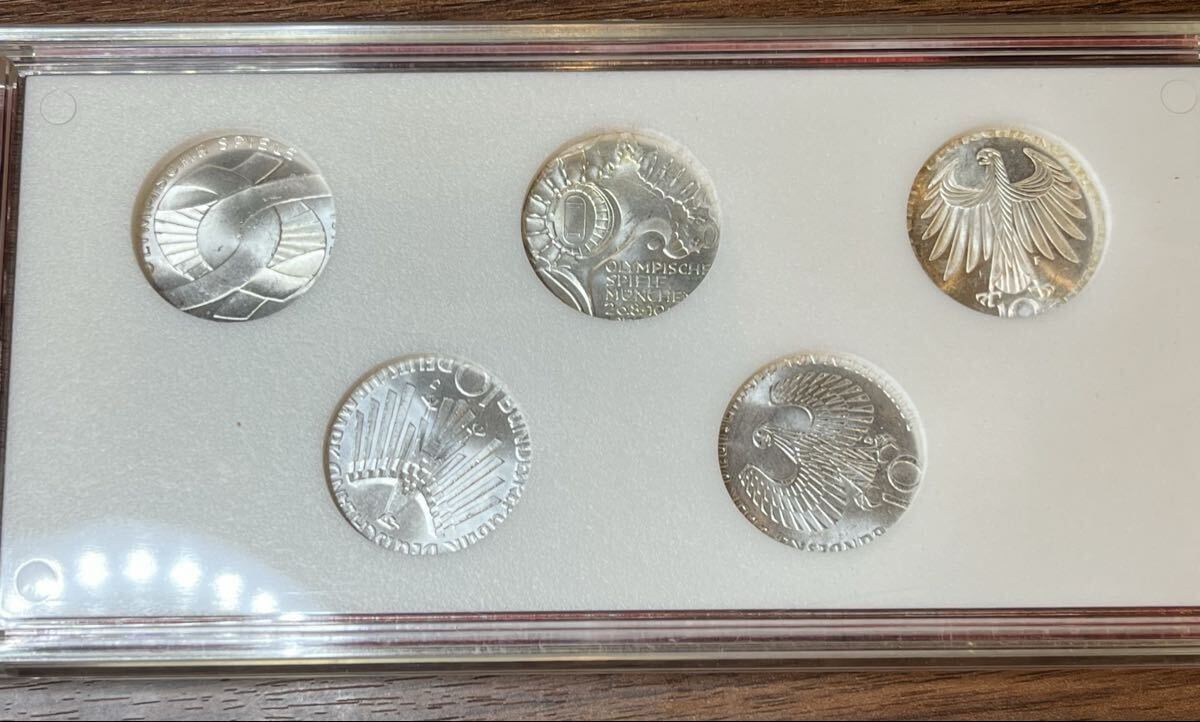 ミュンヘンオリンピック記念硬貨 まとめ Z8/ 【個人保管品】 1972年 ミュンヘンオリンピック記念銀貨 5点