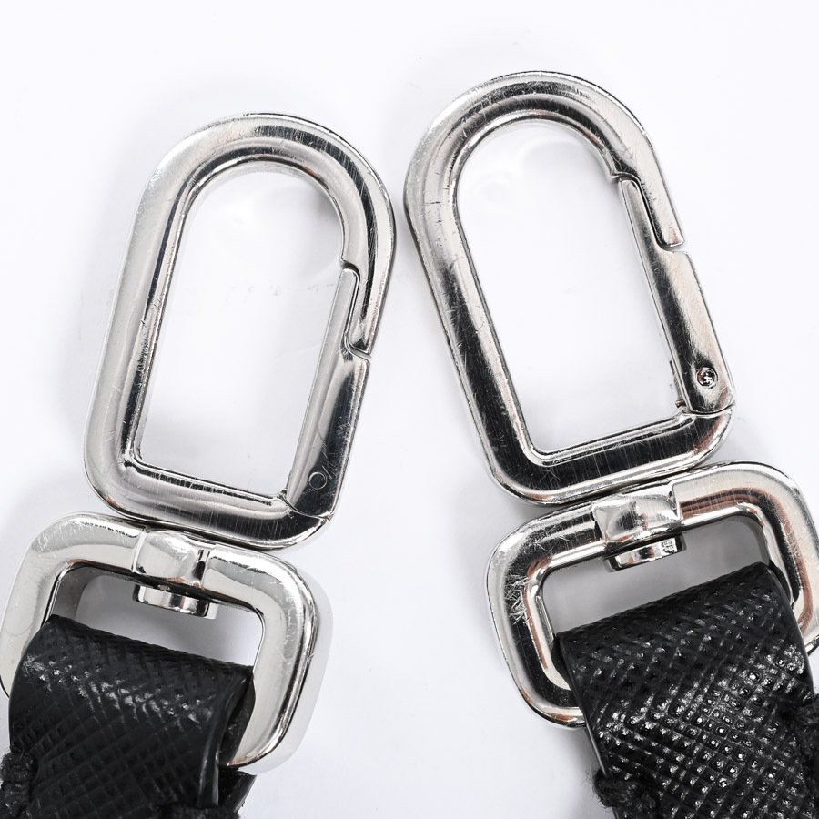 プラダ ブリックRe-Nylonxサフィアーノレザーバッグ ショルダーバッグ 2VH070 ブラック メンズ 中古A品_画像8