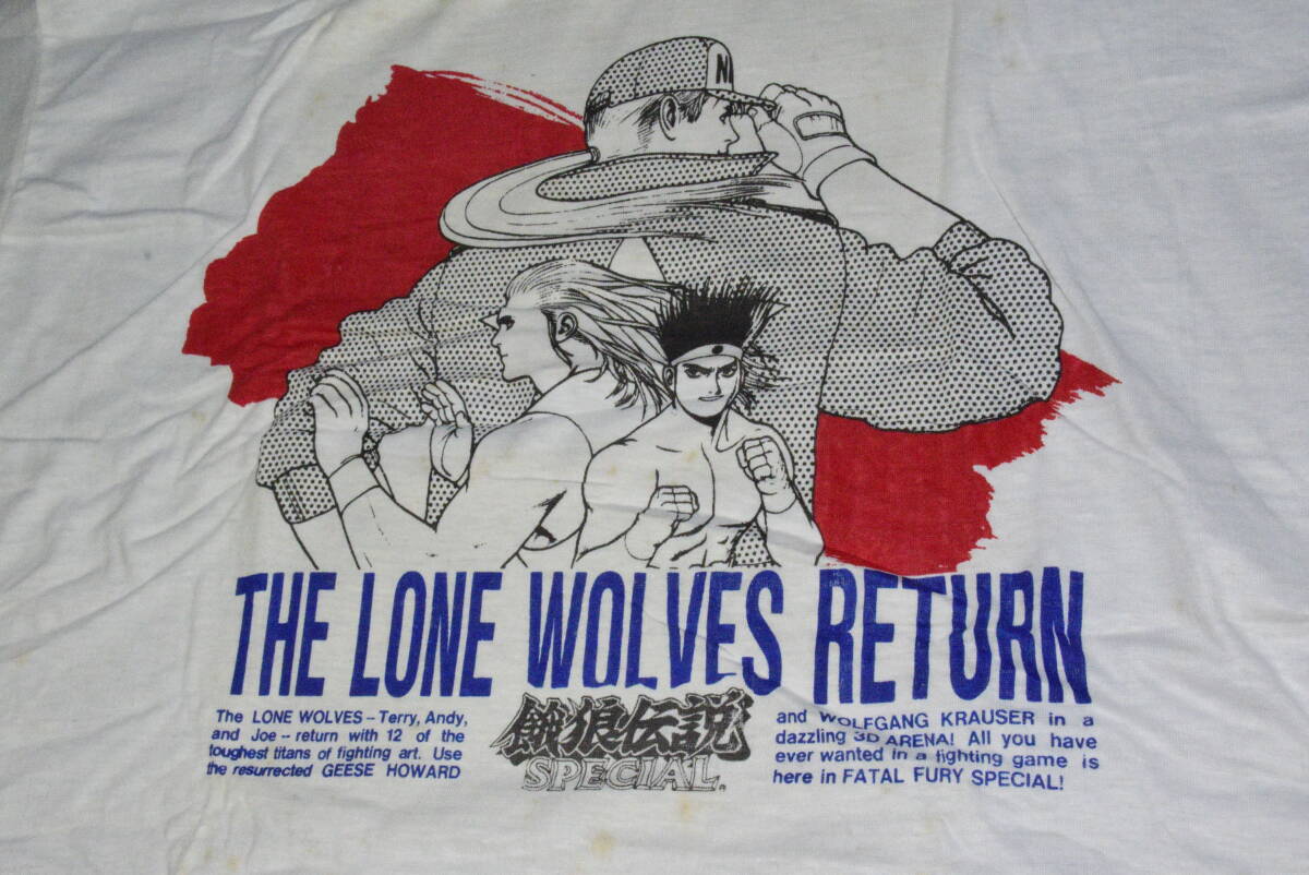 081213/当時物/非売品/餓狼伝説/テリー アンディ ボガード ジョーヒガシ/半袖Tシャツ/1990年代/SNK/昭和レトロ/ビンテージ_画像2