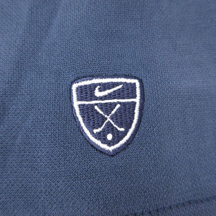 XL/古着 ナイキ NIKE 半袖 ブランド ポロ シャツ メンズ 00s ゴルフ レーヨン 紺 ネイビー 25aug05 中古 トップス_画像2
