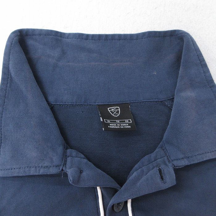 XL/古着 ナイキ NIKE 半袖 ブランド ポロ シャツ メンズ 00s ゴルフ レーヨン 紺 ネイビー 25aug05 中古 トップス_画像4