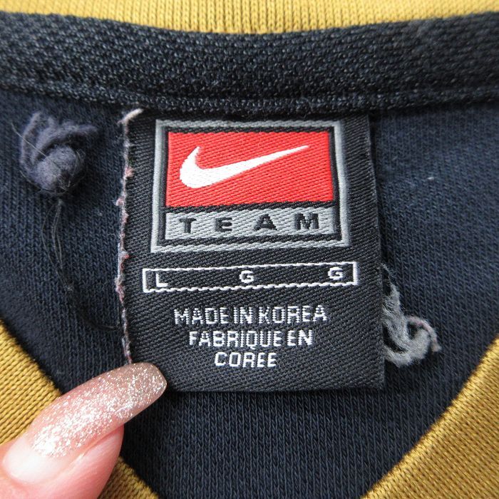 XL/古着 ナイキ NIKE 半袖 ビンテージ Tシャツ メンズ 00s ミズーリ ツートンカラー 大きいサイズ Vネック 黒 ブラック 25aug06 中古_画像5