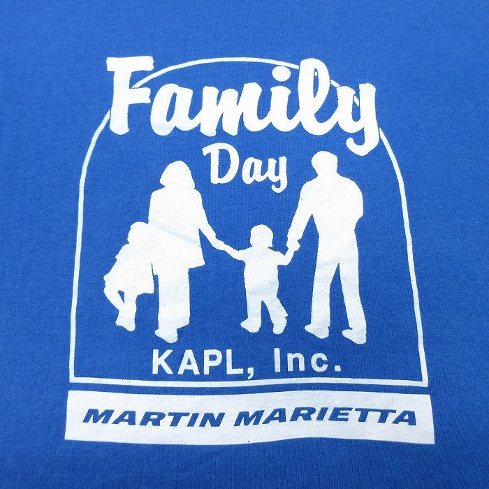 XL/古着 フルーツオブザルーム 半袖 ビンテージ Tシャツ メンズ 90s Family Day クルーネック 青 ブルー 25aug01 中古_画像2