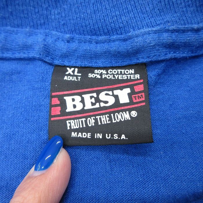 XL/古着 フルーツオブザルーム 半袖 ビンテージ Tシャツ メンズ 90s Family Day クルーネック 青 ブルー 25aug01 中古_画像3