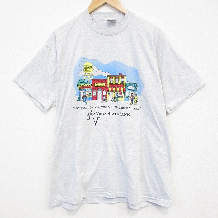XL/古着 フルーツオブザルーム 半袖 ビンテージ Tシャツ メンズ 90s ALTA 大きいサイズ クルーネック 薄グレー 霜降り 25aug07 中古_画像1