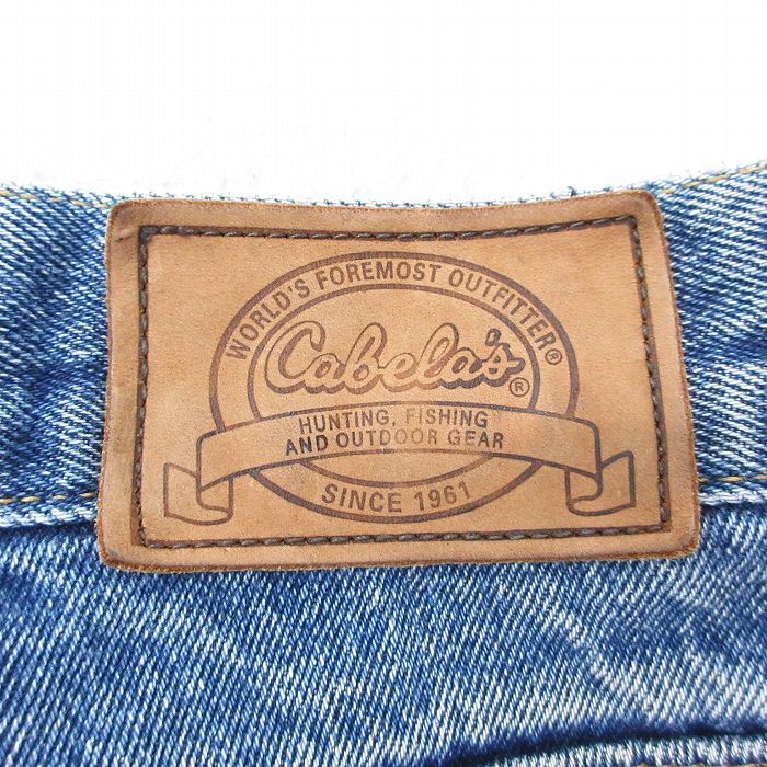 W40/古着 カベラス ジーンズ メンズ 00s ヒゲ 大きいサイズ コットン 紺 ネイビー デニム 25aug18 中古 ボトムス ジーパン Gパン ロング パ_画像4