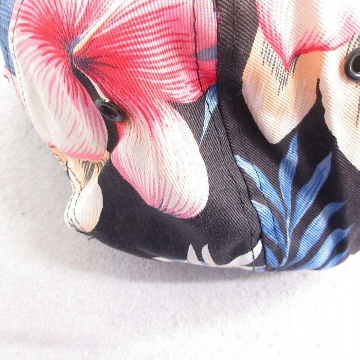 中古 キャップ 90s ニューホリンズ ハイビスカス 黒他 ブラック 25aug08_画像4