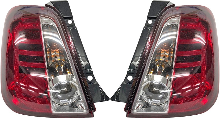 【M's】フィアット500 ABARTH500 (前期) AutoStyle LEDテールレンズ 左右 (クリア/レッド) オートスタイル アバルト パーツ FIAT 391137_画像2