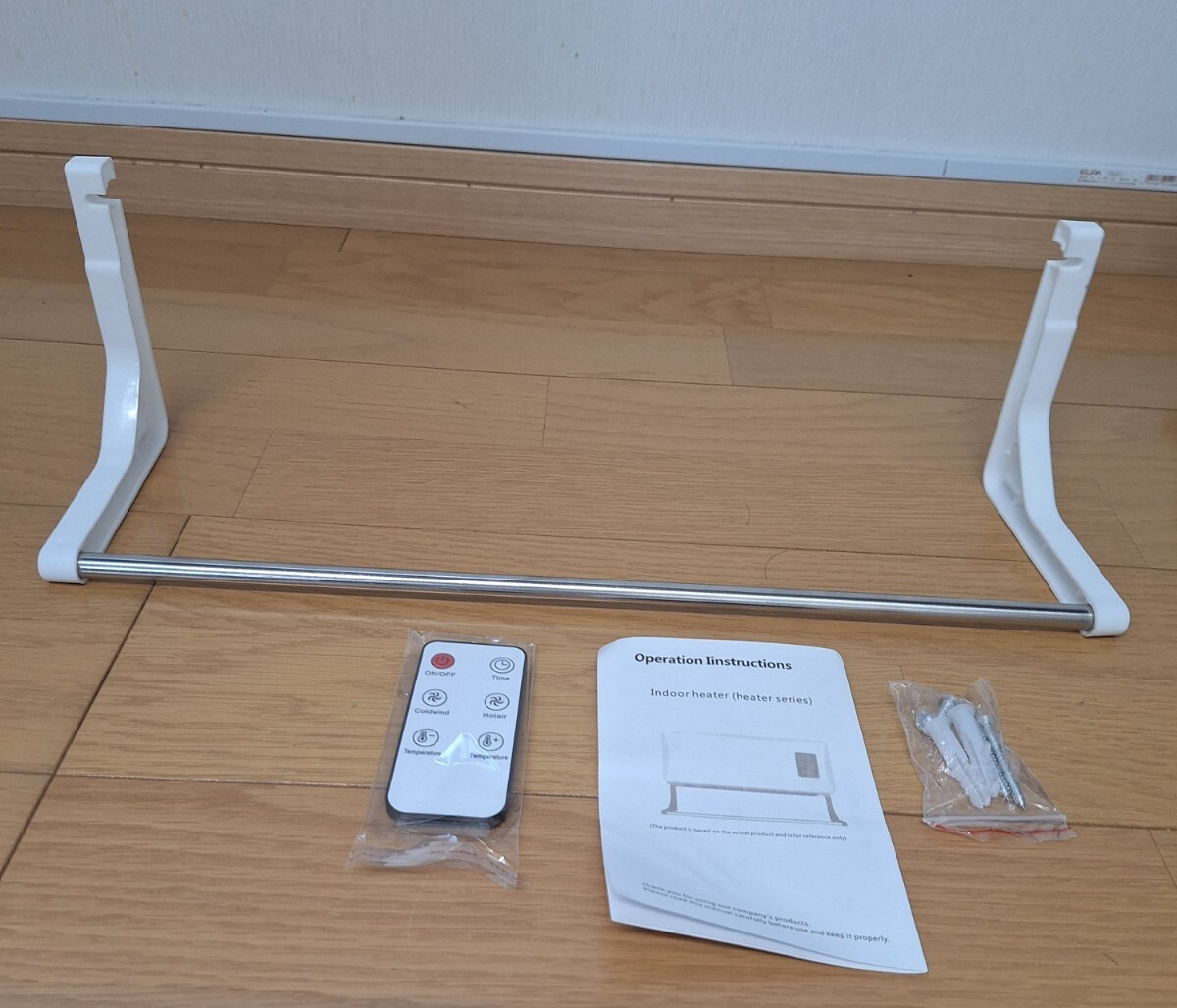 【新品未使用品/暖房冷房エアコン】小型の壁掛け式&移動可能な暖房冷房機能付きエアコン　説明書有り　工事無し_画像9