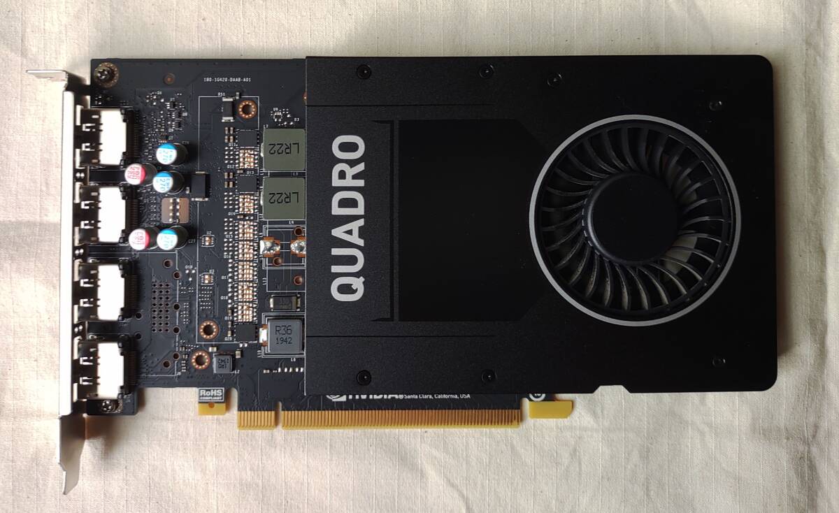 動作品 Quadro P2200 5GB メモリ 4系統DP出力 NVIDIA グラボ