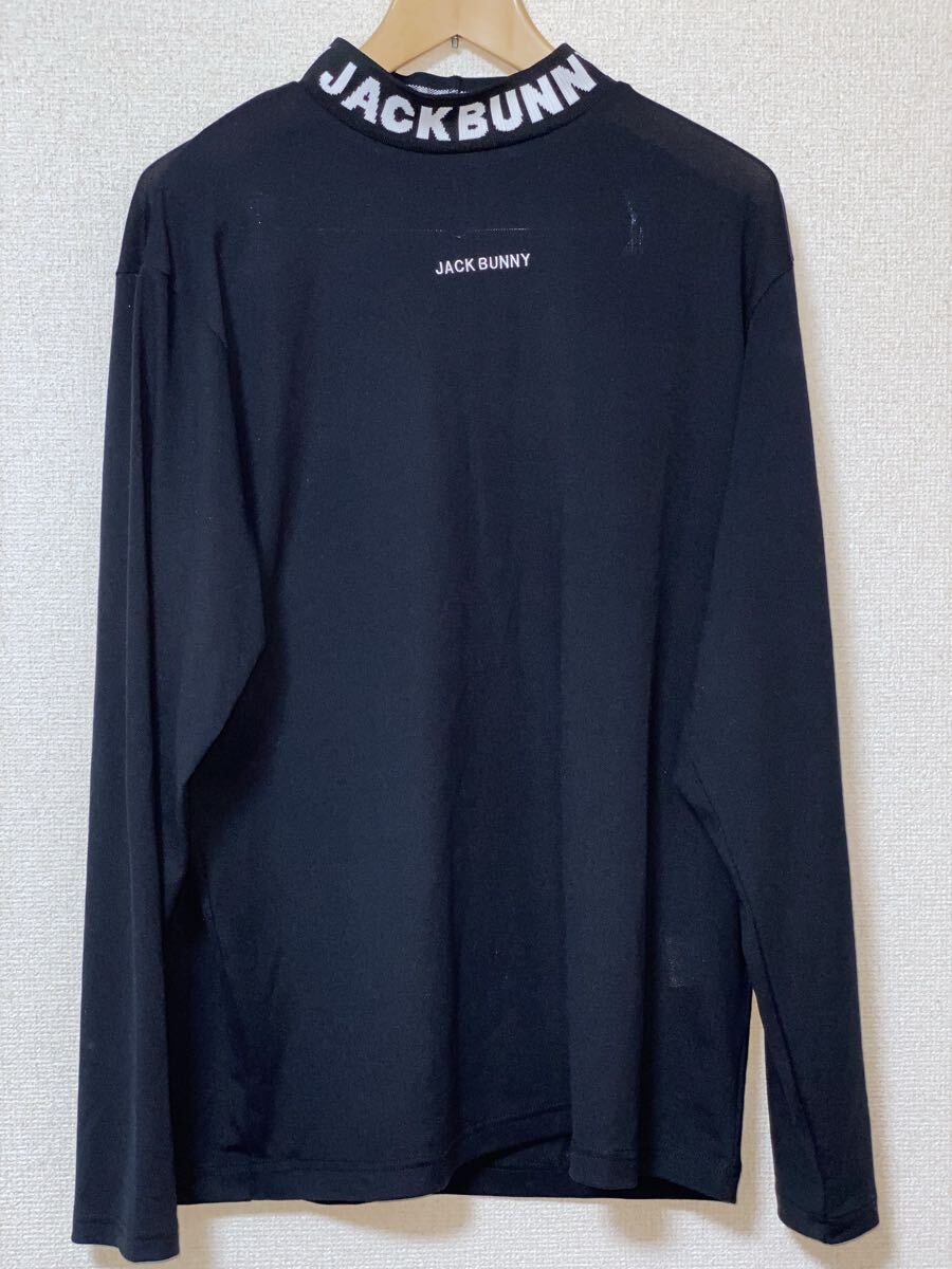新品 ジャックバニー 長袖ベアカノコ モックネックカットソー(5)サイズL/黒 b*☆中古品 Jack Bunny!! ジャックバニー ジョガーパンツ 長袖