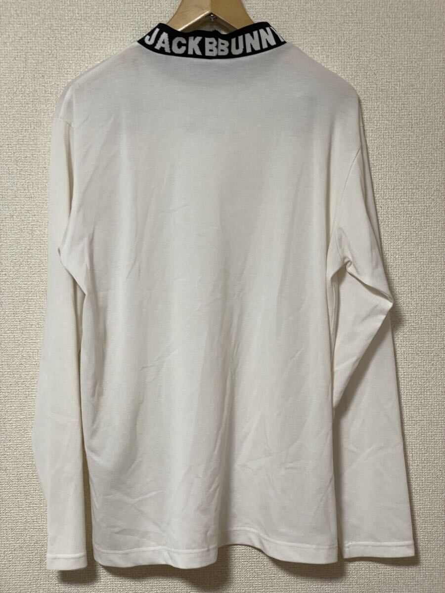 新品 ジャックバニー 長袖ベアカノコ モックネックカットソー(5)サイズL/白 b*☆中古品 Jack Bunny!! ジャックバニー ジョガーパンツ 長袖
