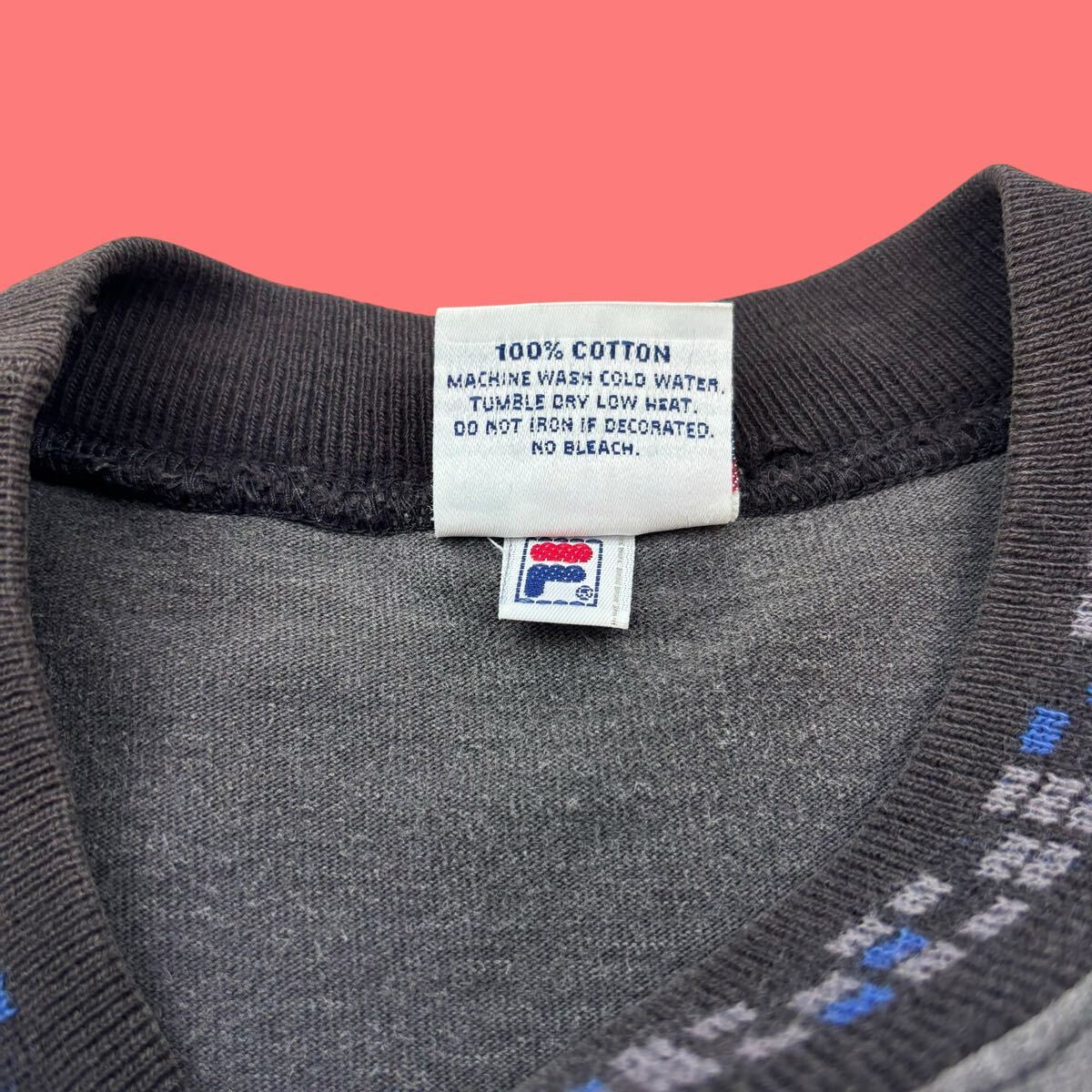90s FILA Logo Long Sleeve Tee made in USA 90年代 フィラ ロゴ刺繍 ロングスリーブTシャツ ロンT アメリカ製 USA製 vintage ヴィンテージ_画像5