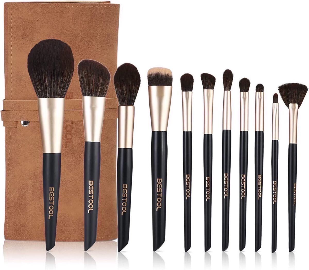 メイクブラシ メイクアップブラシ 化粧道具 高級繊維毛化粧筆 化粧ポーチ付き_画像1