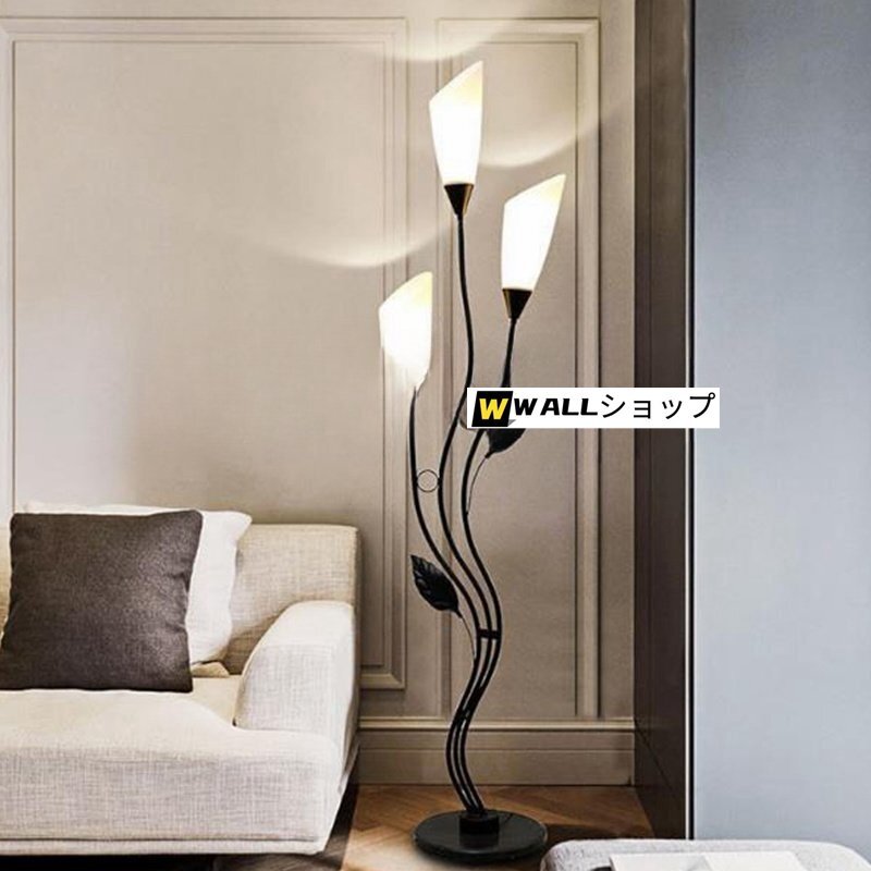 高品質(zhì) ユリ フロアライト　スタンドライト　　 照明器具 間接照明 LED ins風 北歐シンプル 間接照明 インテリア　ブラック