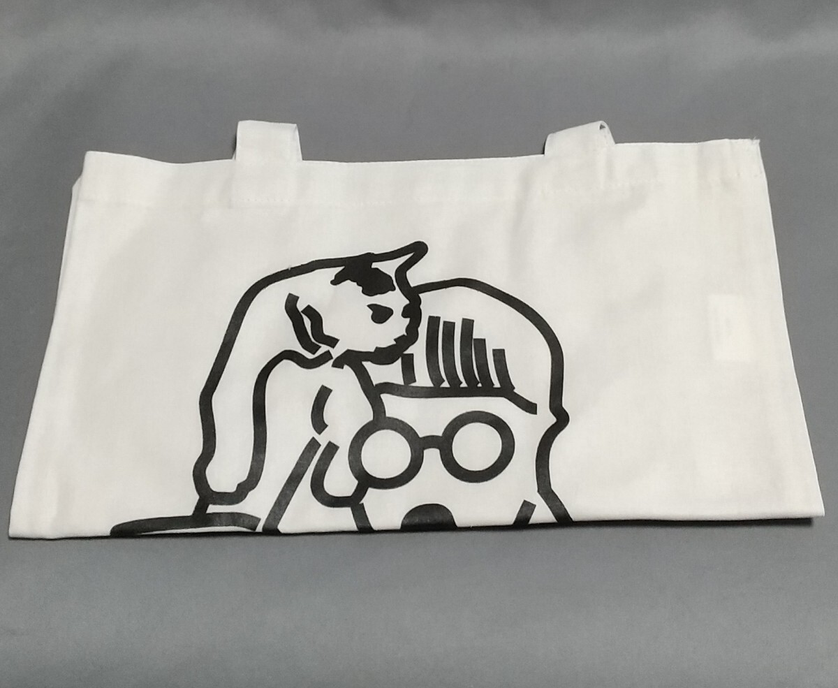 美術館グッズ　トートバッグ　猫を肩にのせる藤田嗣治〈ピクトグラム〉　ホワイト_画像1