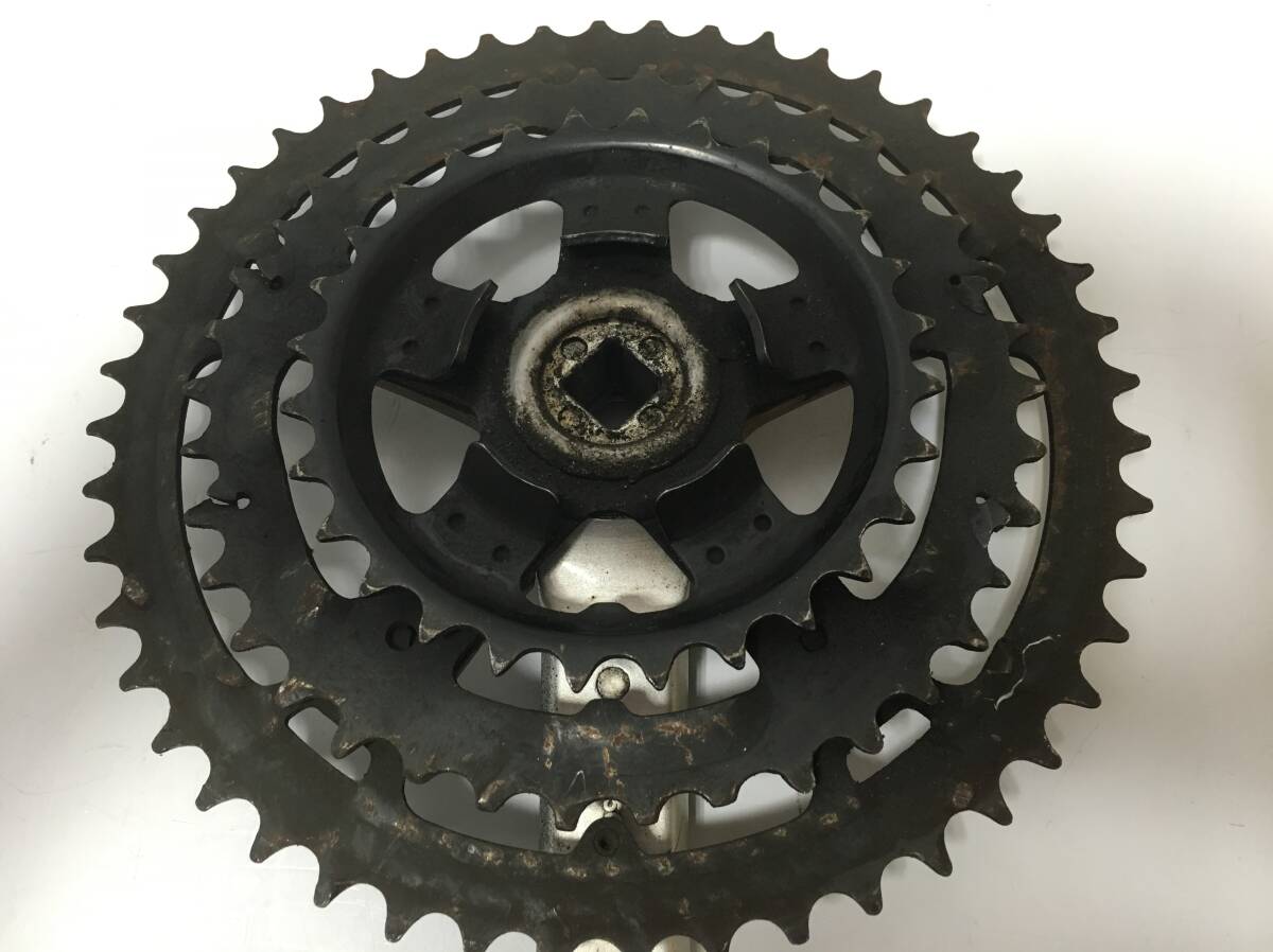 ♪SHIMANO シマノ チェーンリング クランク セット チェーン直径約20cm クランクFC-TY21 現状品 中古 自転車 パーツ (NF250810) 218-1250_画像4