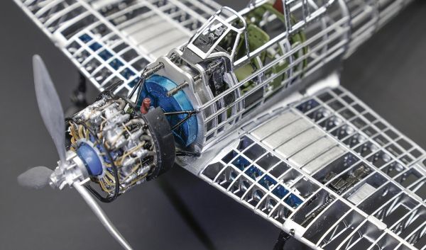 1/48 スタジオミド 精密組立てモデル 零式艦上戦闘機21型 スケルトンフルセット 中島飛行機製作所 空冷複列星型14気筒940馬力 栄12型発動機_画像7