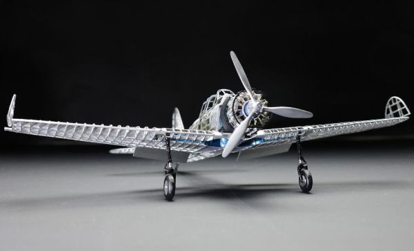 1/48 スタジオミド 精密組立てモデル 零式艦上戦闘機21型 スケルトンフルセット 中島飛行機製作所 空冷複列星型14気筒940馬力 栄12型発動機_画像8