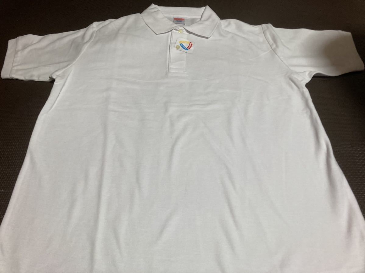 新品タグ付き、白ポロシャツ　サイズL_画像1